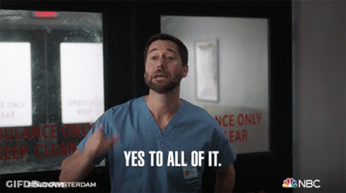 Man Saying Yes In Front Of Ambulance Door GIF