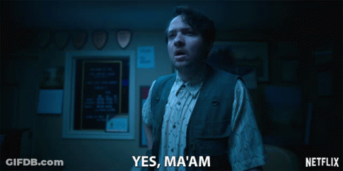 Man Saying Yes Ma Am GIF