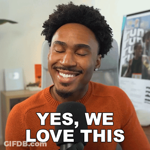Man Saying Yes We Love This While Smiling GIF