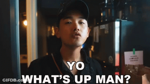 Man Saying Yo What's Up Man GIF