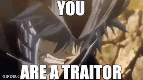 Man Saying You Are A Traitor GIF