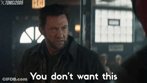 Man Saying You Don't Want This In Front Of Exit Sign GIF