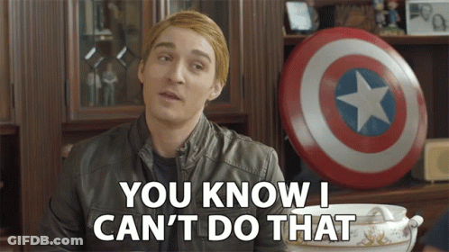 Man Saying You Know I Can't Do That With Captain America Shield GIF