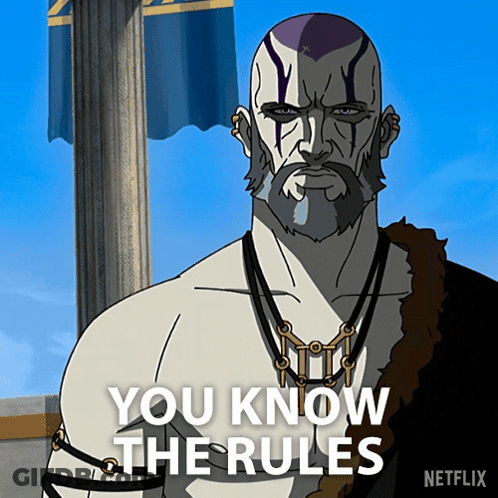 Man Saying You Know The Rules GIF