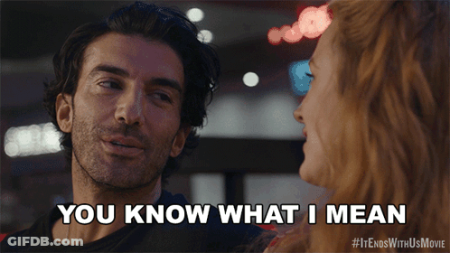 Man Saying You Know What I Mean To Woman GIF