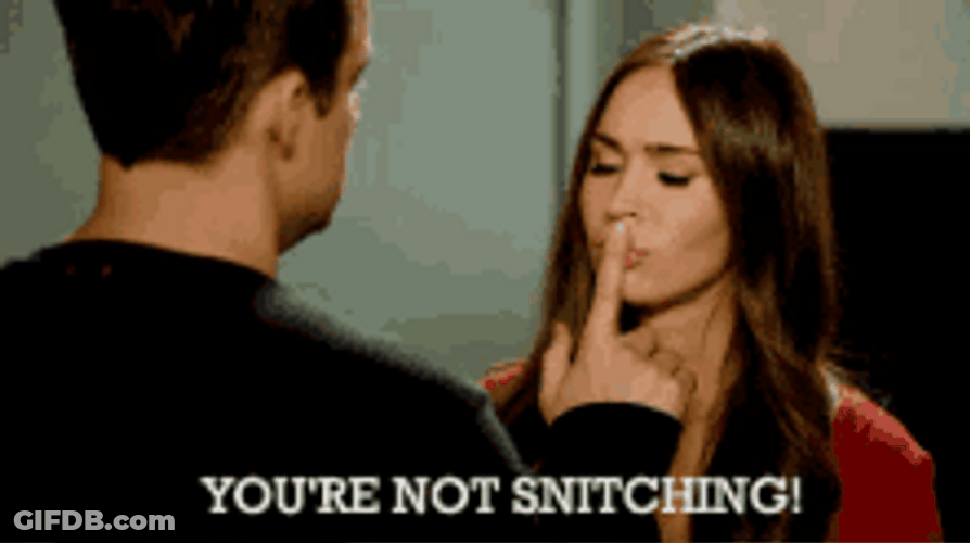 Man Saying You're Not A Snitch GIF