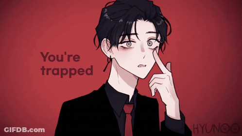 Man Saying You're Trapped GIF