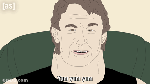 Man Saying Yum Yum Yum GIF