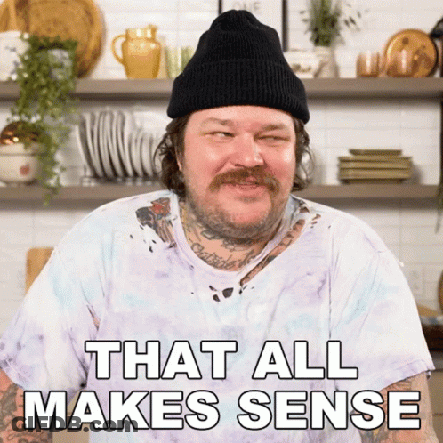Man Says All Makes Sense In Kitchen GIF