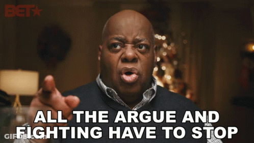 Man Says All The Argue And Fighting Have To Stop In Bet Ad GIF