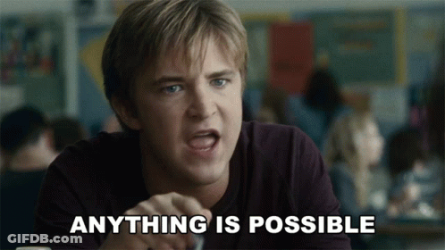 Man Says Anything Is Possible In Front Of Crowd GIF