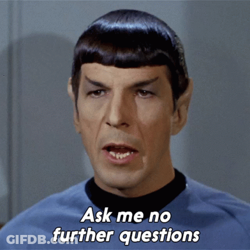 Man Says Ask Me No Further Questions In Blue Sweater GIF
