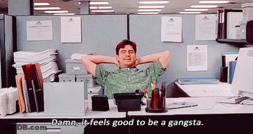 Man Says Damn It Feels Good To Be A Gangsta GIF