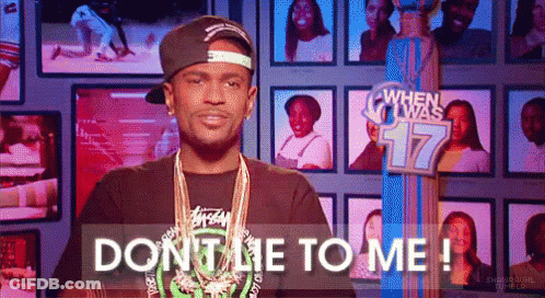 Man Says Don't Lie To Me At Picture Wall GIF