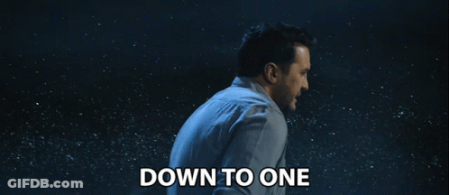 Man Says Down To One In Starry Sky GIF