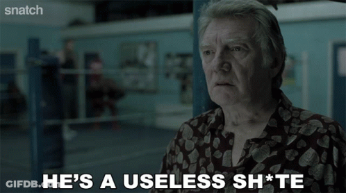 Man Says He's A Useless Sh*te In Boxing Ring GIF