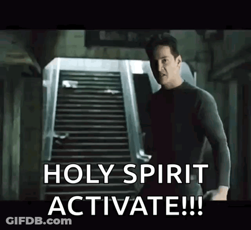 Man Says Holy Spirit Activate GIF
