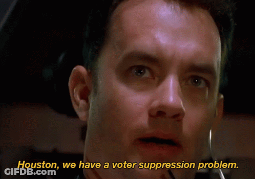 Man Says Houston We Have Voter Suppression Problem GIF