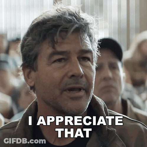 Man Says I Appreciate That In Crowded Room GIF