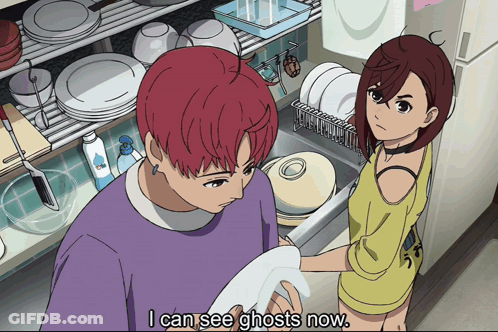 Man Says I Can See Ghosts While Washing Dishes GIF