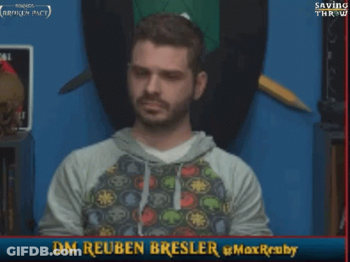 Man Says I'd Rather No In Front Of Shield GIF