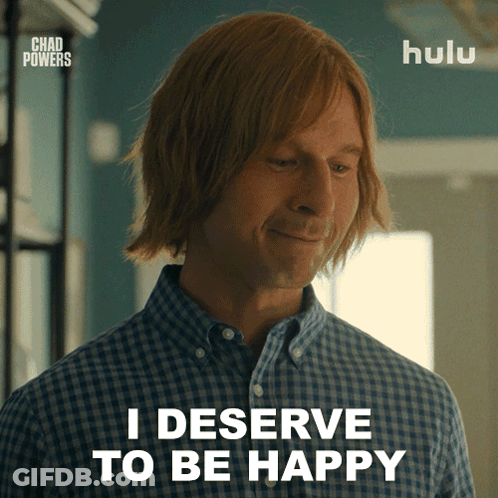 Man Says I Deserve To Be Happy In Hulu Ad GIF