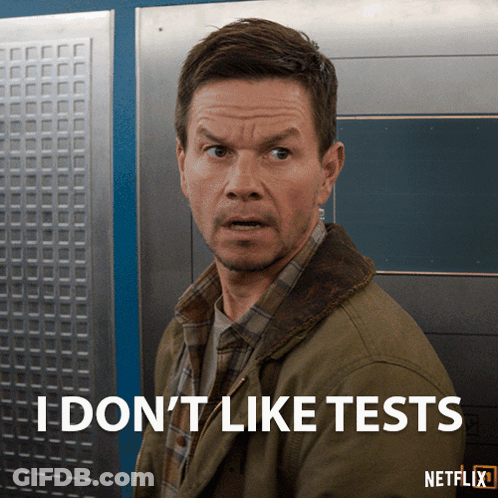 Man Says I Don't Like Tests On Netflix Poster GIF