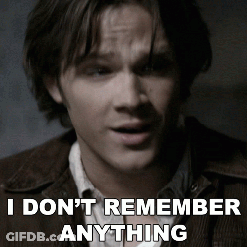 Man Says I Don't Remember Anything GIF
