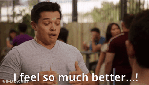 Man Says I Feel So Much Better In Front Of Crowd GIF