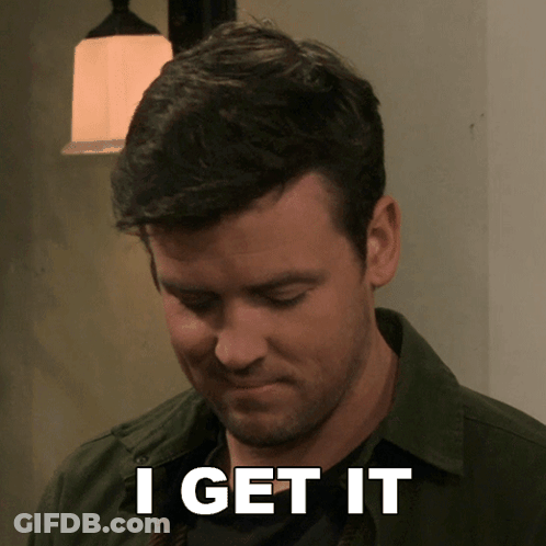 Man Says I Get It In Front Of Lamp GIF