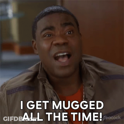 Man Says I Get Mugged All The Time Peacock GIF