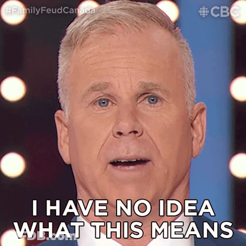 Man Says I Have No Idea What This Means In Front Of CBS Logo GIF