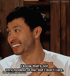 Man Says I Know That's Not Very Modest Of Me But I Don't Care GIF