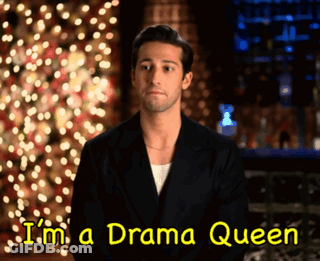 Man Says I'm A Drama Queen With Christmas Tree GIF