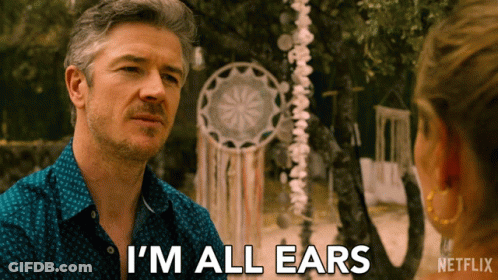 Man Says I'm All Ears To Woman GIF