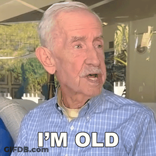 Man Says I'm Getting Older With Hands In Pockets GIF