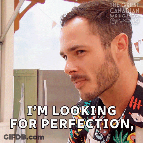 Man Says I'm Looking For Perfection Colorful Shirt GIF