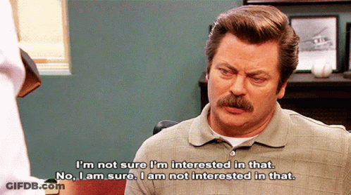 Man Says I'm Not Sure I'm Interested No I Am Sure I Am Not Interested GIF