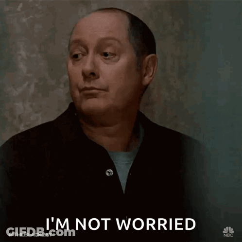 Man Says I'm Not Worried With NBC Logo GIF