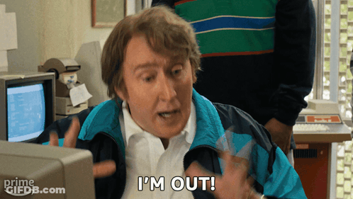 Man Says I'm Out Sitting At Computer GIF