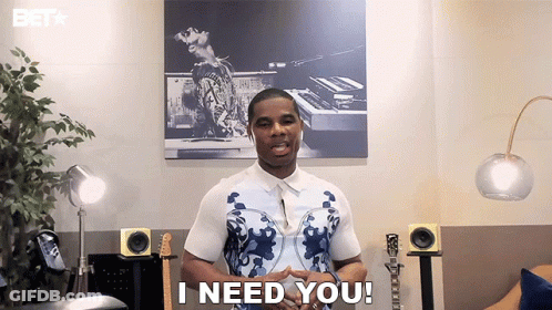 Man Says I Need You In Front Of Painting GIF