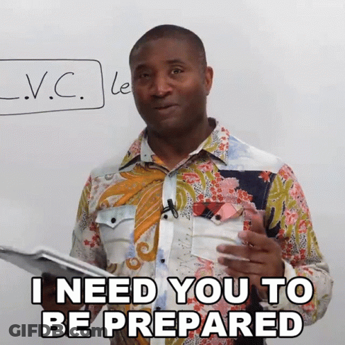 Man Says I Need You To Be Prepared GIF