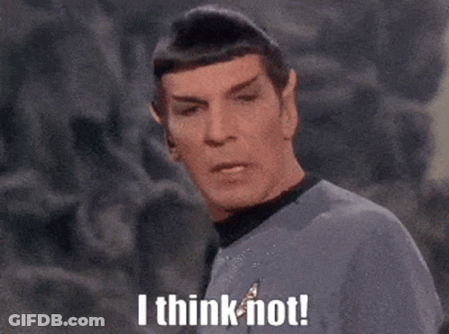 Man Says I Think Not In Front Of Blurred Background GIF