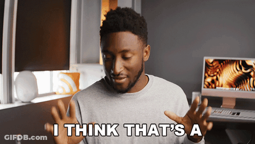 Man Says I Think That's A With Hands Outstretched GIF