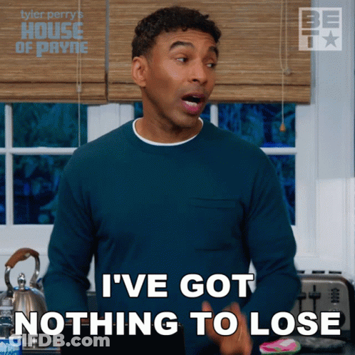 Man Says I've Got Nothing To Lose In Kitchen GIF