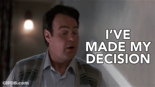 Man Says I've Made My Decision Wearing Sweater GIF