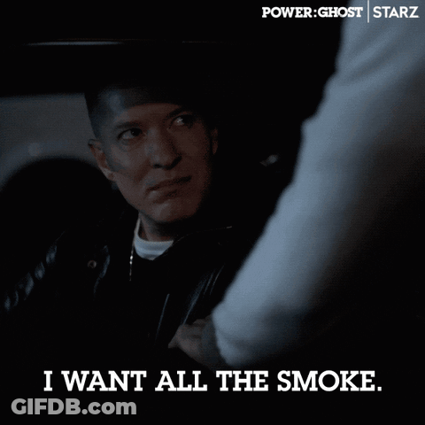 Man Says I Want All The Smoke Power Ghost Starz Ad GIF