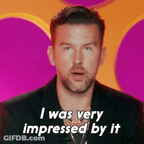 Man Says I Was Very Impressed By It In Black Suit GIF