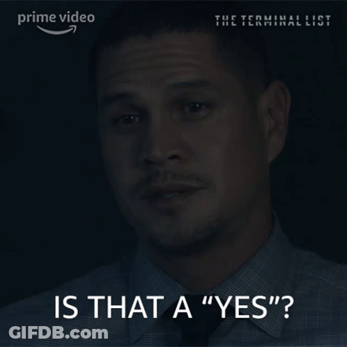 Man Says Is That A Yes In Dark Room GIF
