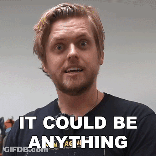 Man Says It Could Be Anything GIF